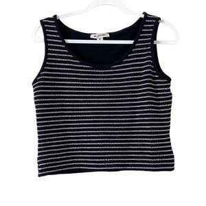 St.John Santana knit stripe sleeveless top